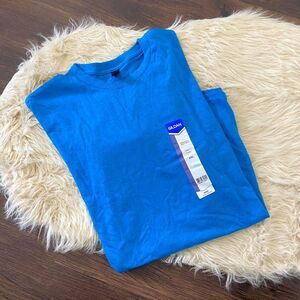New unworn Bright Blue 100% Cotton T-shirt Plus Size 2XL